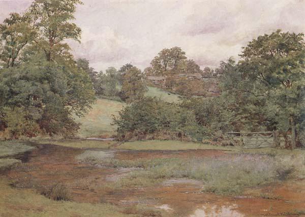 Wilmot Pilsbury,RWS Landscape in Leicestershire (mk46) oil painting picture